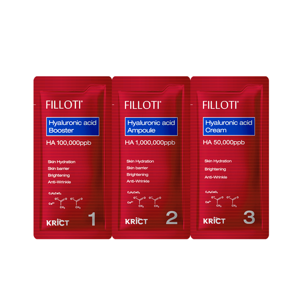 Filloti Calcium Ionization 3-Step Trial Set – Booster, Ampoule & Cream (10 Sets)