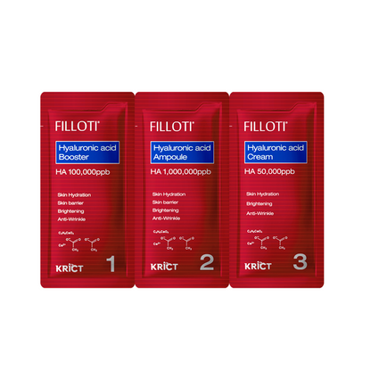 Filloti Calcium Ionization 3-Step Trial Set – Booster, Ampoule &amp; Cream (10 Sets)
