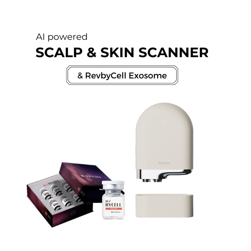 Bundle price with Exosome of 5 boxes & Becon AI analysis for Skin and Scalp Scanner + 1 Year Software